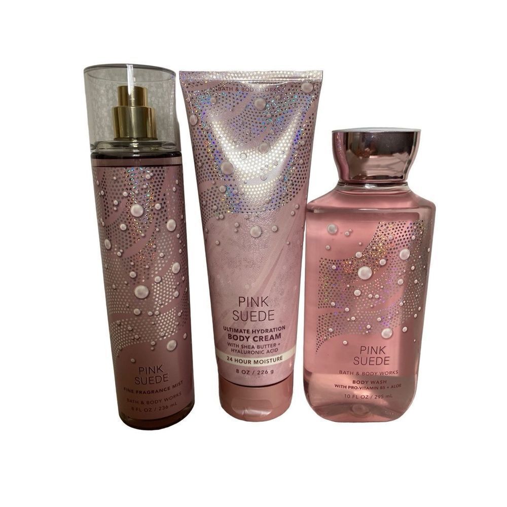 Bath and Body Works PIN SUEDE 3 PC Set